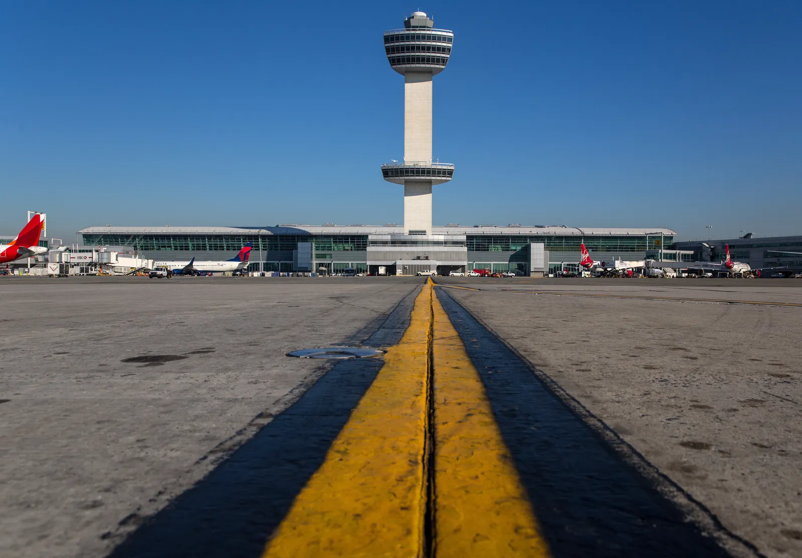 Terminal exterior, with tarmac